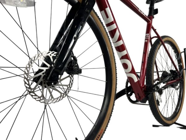 Rower elektryczny Gravel elektryk ebike bordowy 70 km - obrazek 6