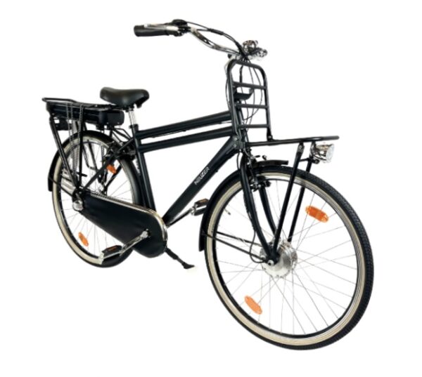Rower elektryczny miejski 28 cali męski czarny retro Shimano 50 km - obrazek 8