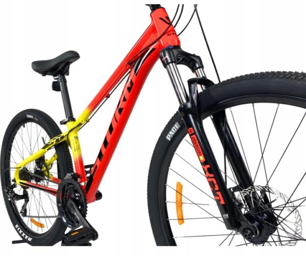 Rower MTB 27,5 Storm SHARK rama 13 aluminiowa góral na komunię czerwony - obrazek 5