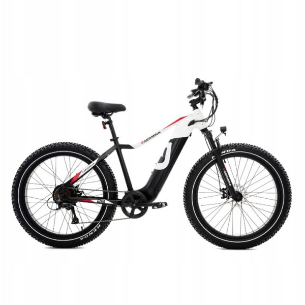 Rower elektryczny Germina 26 fat bike męski ebike Shimano mtb - obrazek 3