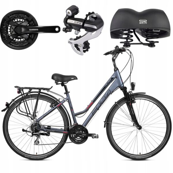 Rower trekkingowy 28 damski miejski aluminiowy Shimano damka - obrazek 7