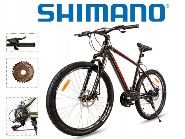 TANI Rower MTB górski 27,5 rama aluminiowa 19 cali Shimano + stopka gratis - obrazek 4