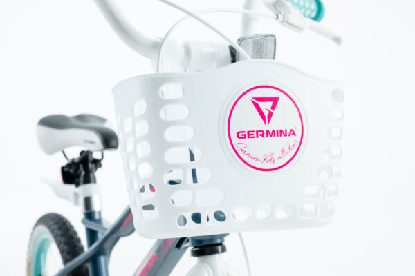 Lekki rowerek dziecięcy 16 Germina rama magnezowa + kółka boczne, koszyk - obrazek 6